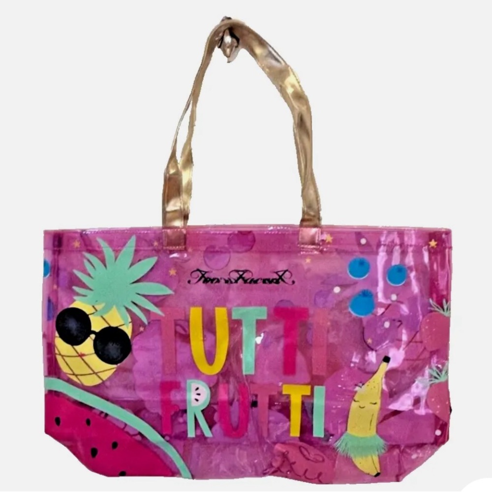 NWOT Too Faced Tutti Frutti Tote